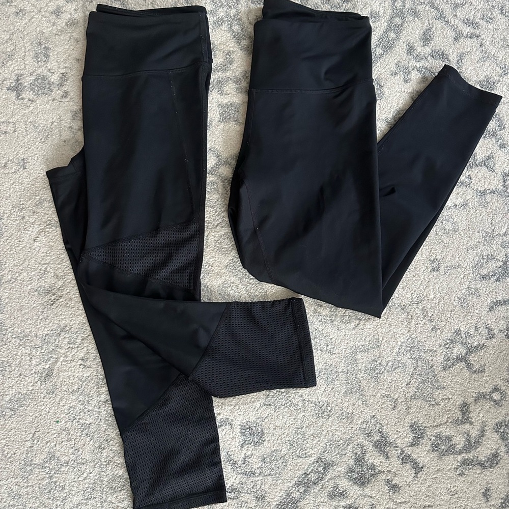 Bundle Zella Black Leggings 2 Pairs 7/8 length Medium